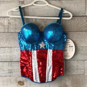 American dream sequin corset